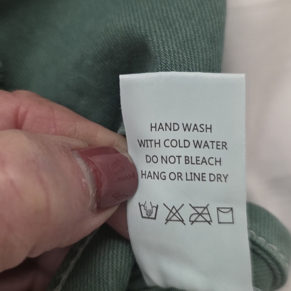 Fashion Nova Green Distressed Cut Off Denim Shorts Size 14 NWT - Picture 7 of 10